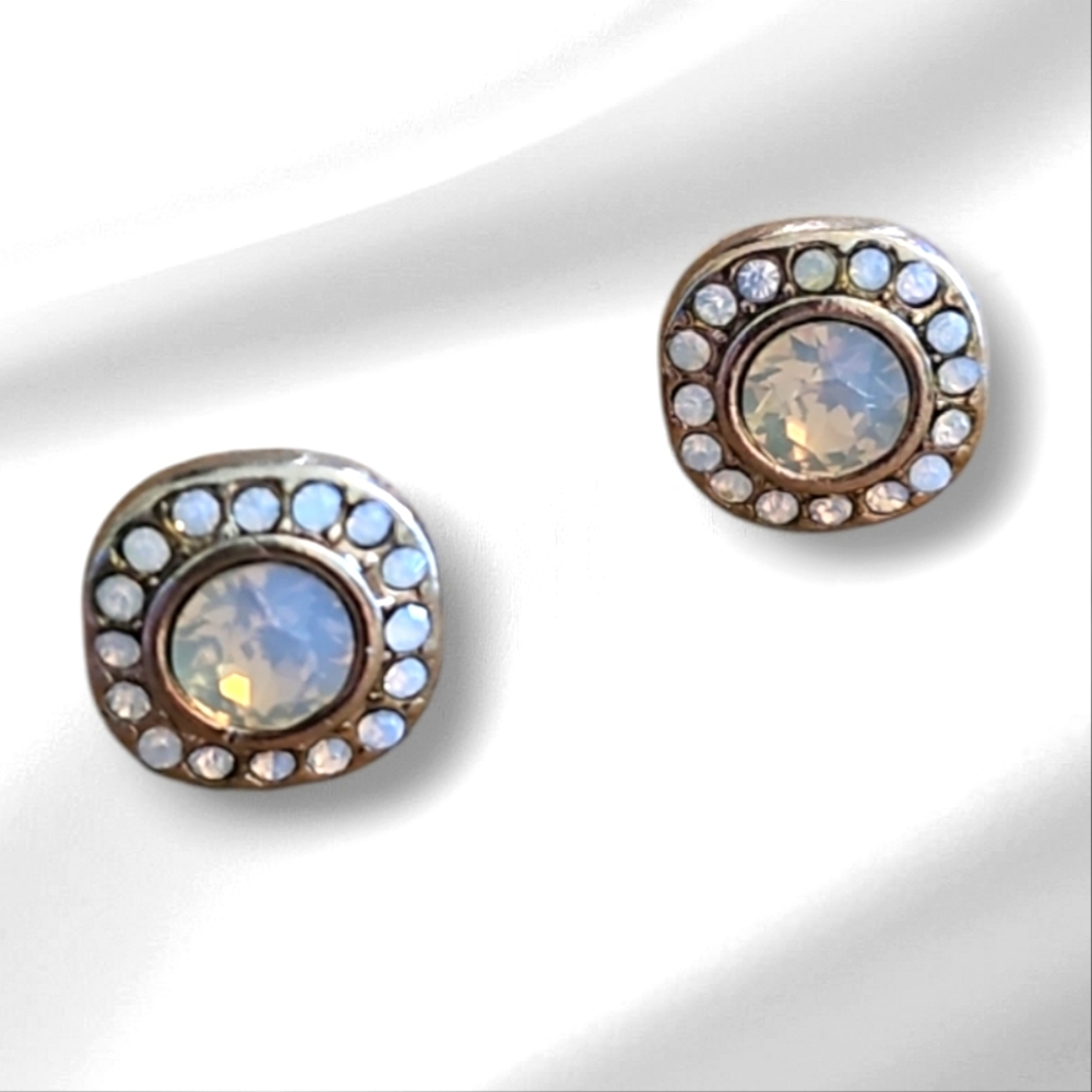 Vintage & Unique Moonstone Stud Earrings.
